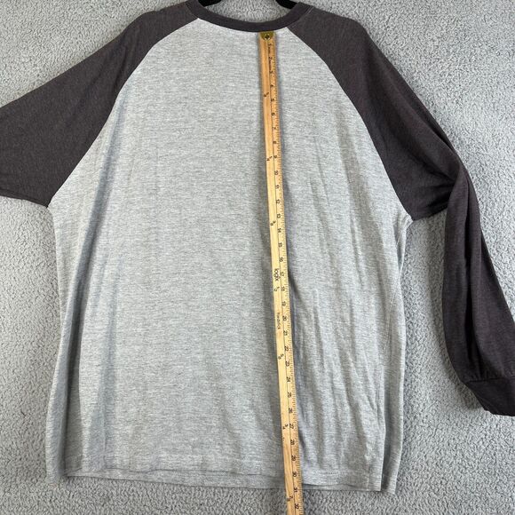 Los Angeles Chargers T-Shirt Mens 2XL Gray Brown Bolts Blue Spellout Long Sleeve - Picture 5 of 8